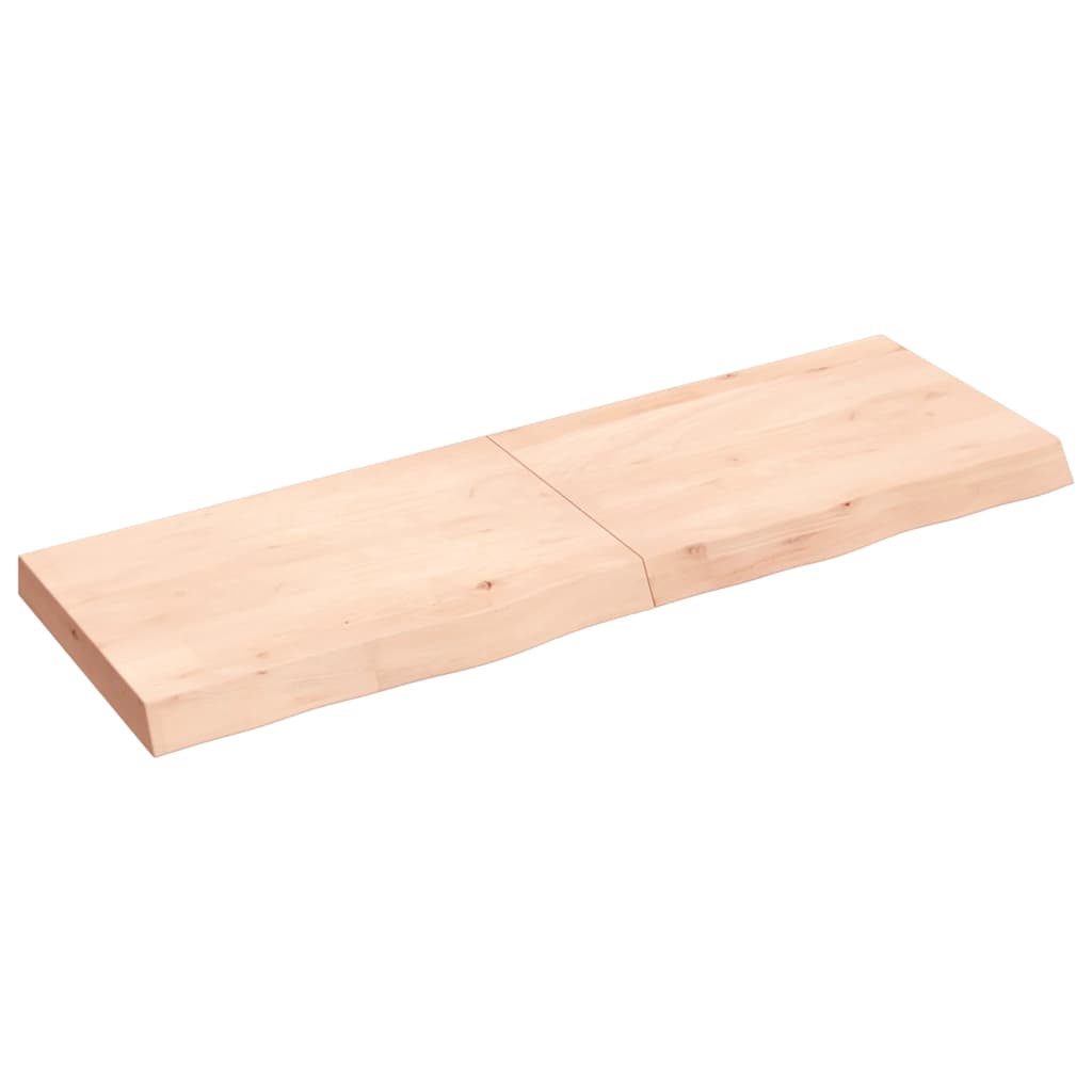 vidaXL Nástěnná police 120x40x(2-6) cm neošetřené masivní dubové dřevo