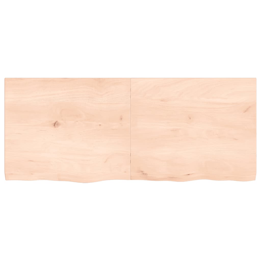 vidaXL Wandschap 120x50x(2-4) cm onbehandeld massief eikenhout afbeelding