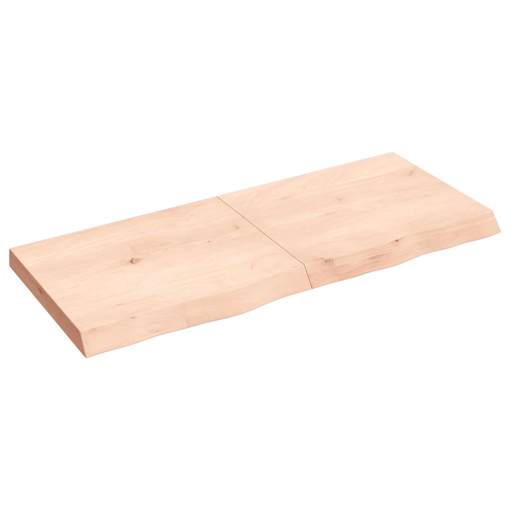 vidaXL Poliță de perete, 120x50x(2-6)cm, lemn masiv de stejar netratat