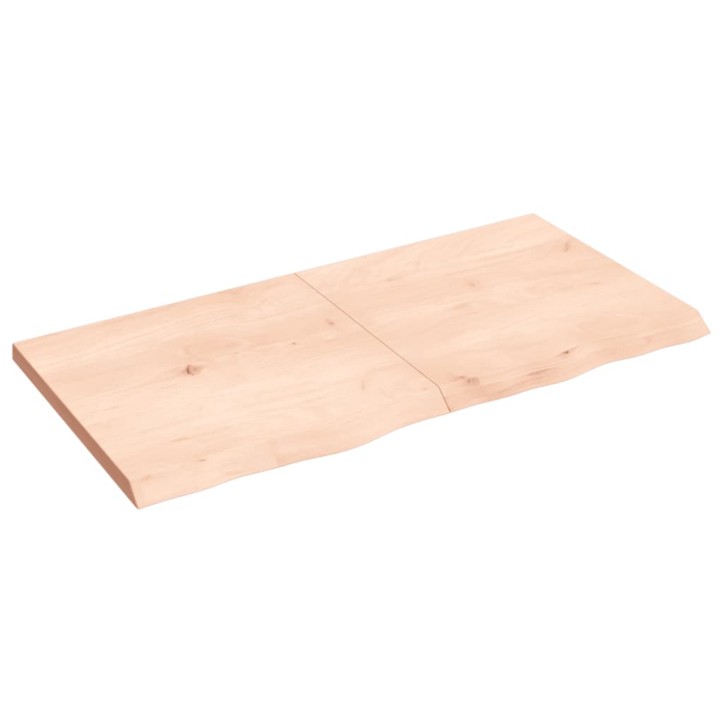 vidaXL Nástěnná police 120x60x(2-4) cm neošetřené masivní dubové dřevo