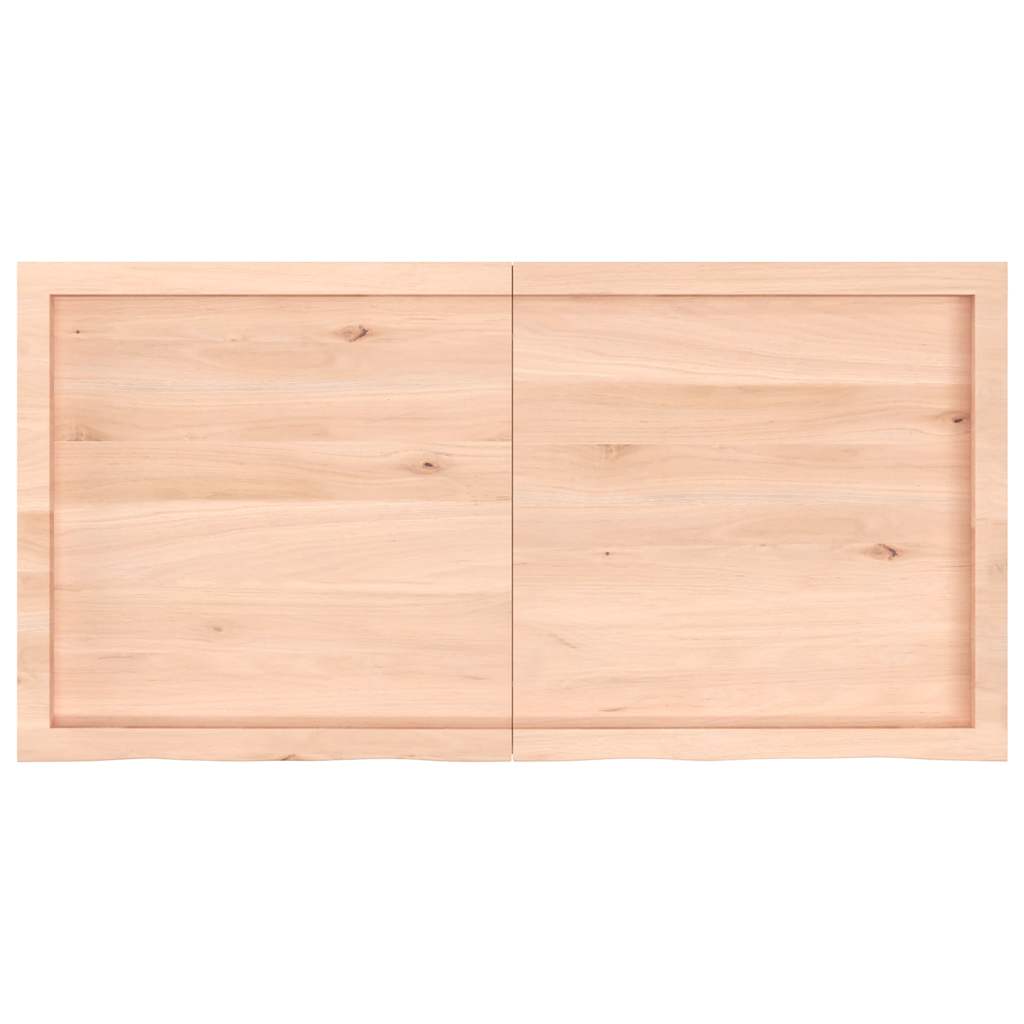 Thumbnail - vidaXL Wandregal 120x60x(2-4) cm Massivholz Eiche Unbehandelt
