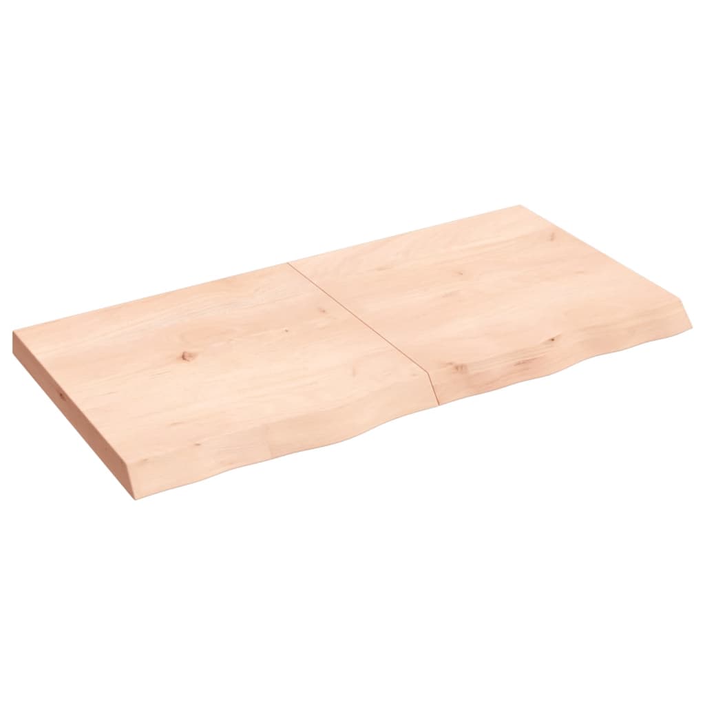 vidaXL Nástěnná police 120x60x(2-6) cm neošetřené masivní dubové dřevo