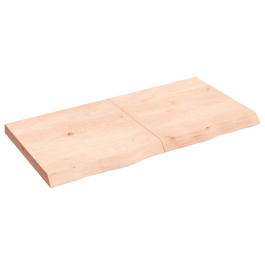 Thumbnail - vidaXL Wandregal 120x60x(2-6) cm Massivholz Eiche Unbehandelt