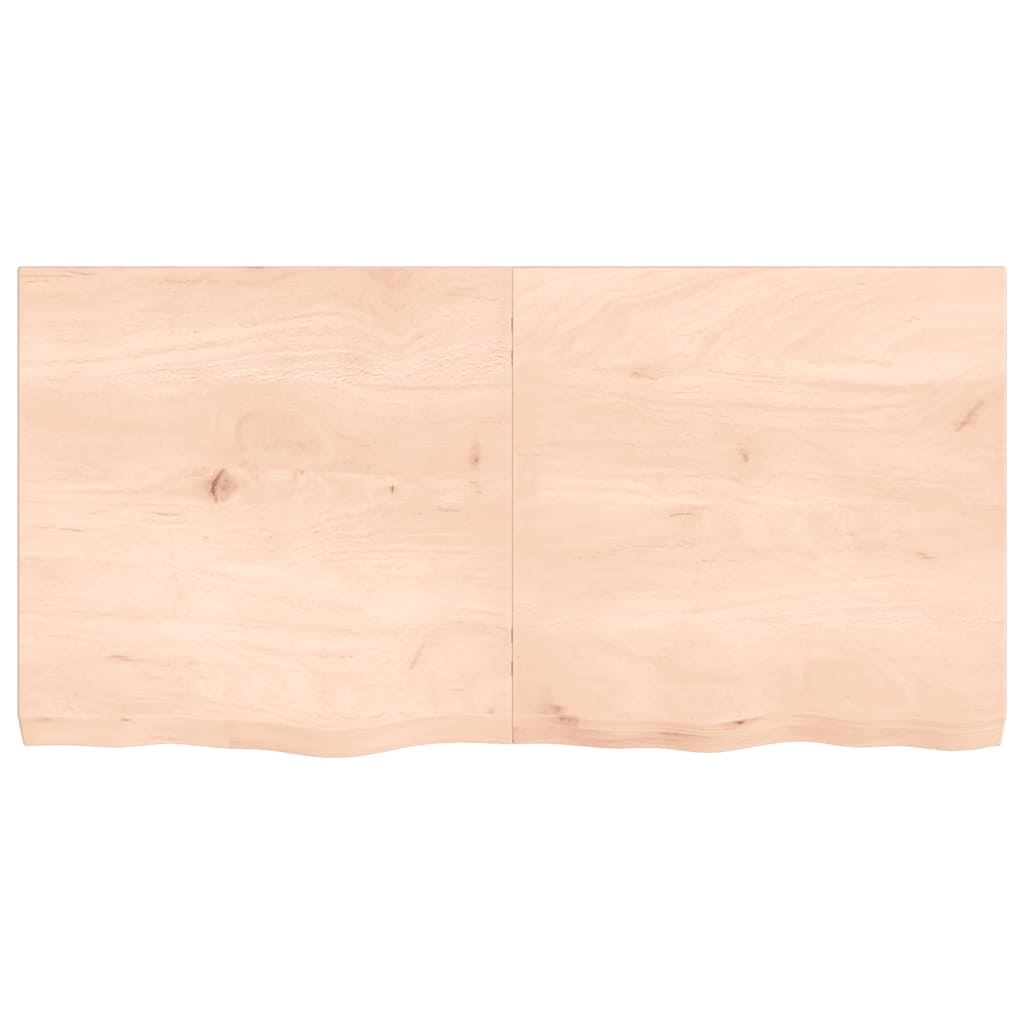 vidaXL Poliță de perete, 120x60x(2-6)cm, lemn masiv de stejar netratat