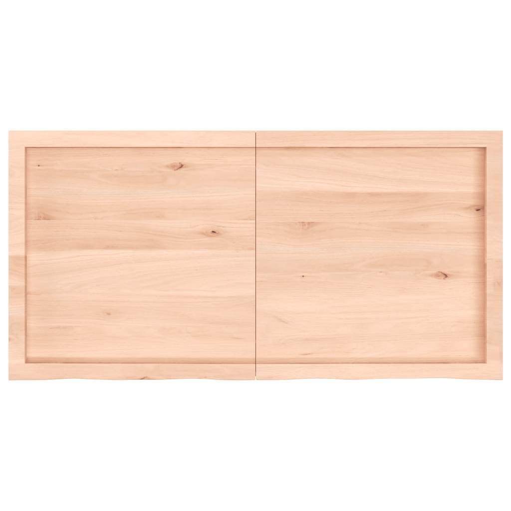 Thumbnail - vidaXL Wandregal 120x60x(2-6) cm Massivholz Eiche Unbehandelt