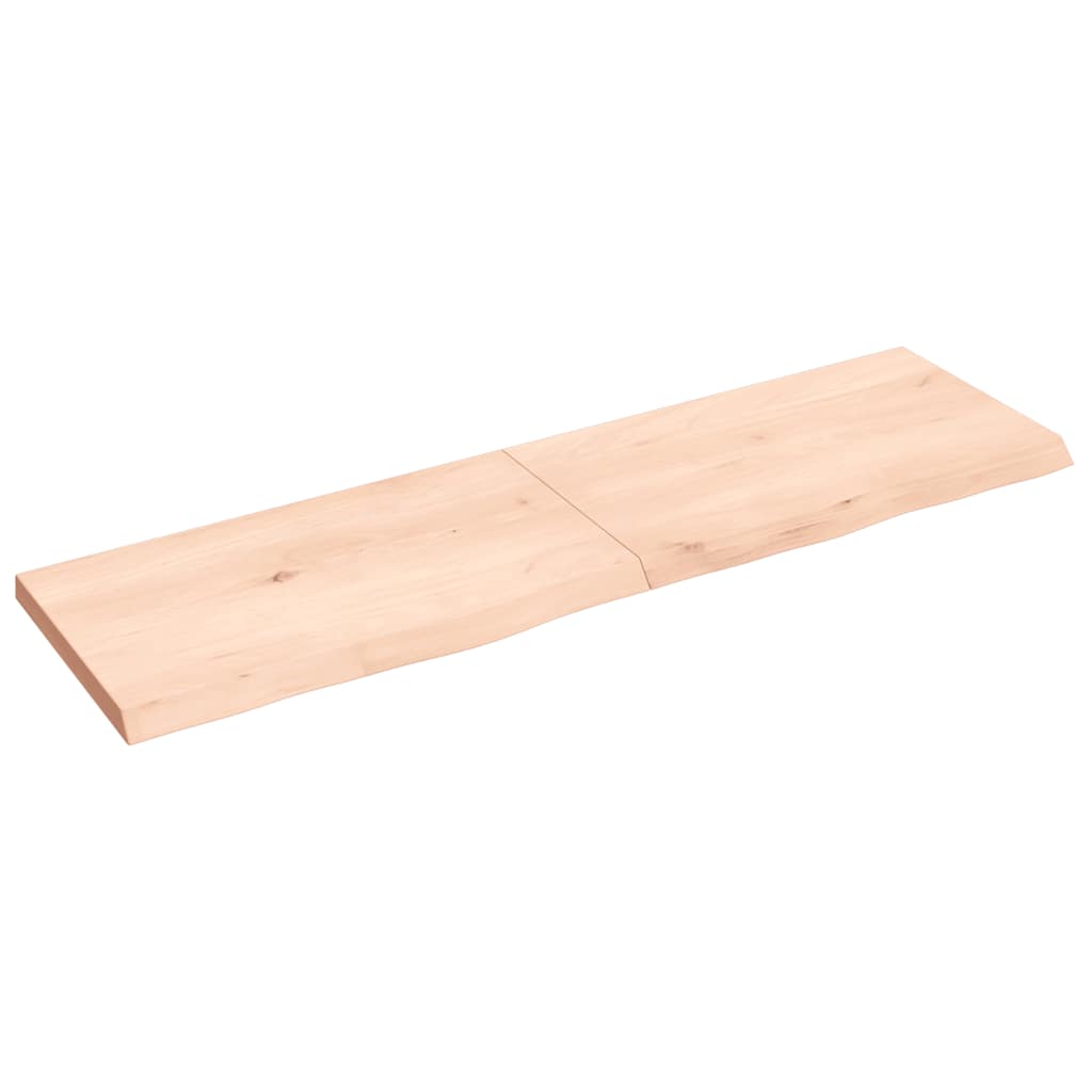 vidaXL Nástěnná police 140x40x(2-4) cm neošetřené masivní dubové dřevo