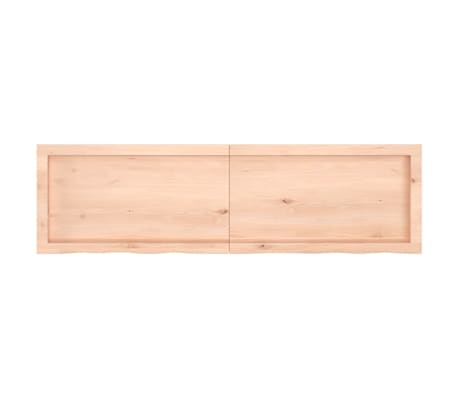 vidaXL Wall Shelf 140x40x(2-4) cm Untreated Solid Wood Oak