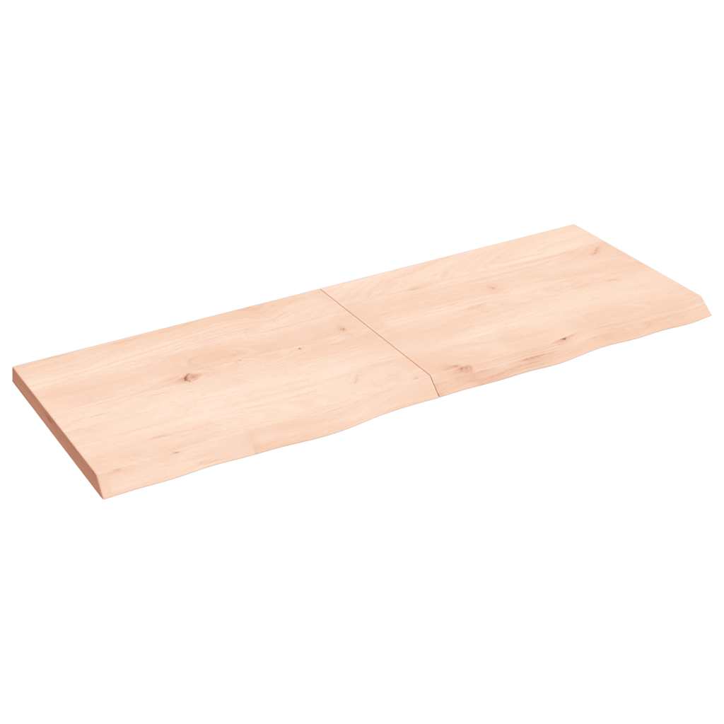 vidaXL Nástěnná police 140x50x(2-4) cm neošetřené masivní dubové dřevo