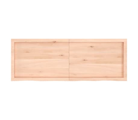 vidaXL Wall Shelf 140x50x(2-4) cm Untreated Solid Wood Oak