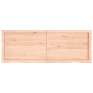 Nástěnná police 140x50x(2-4) cm neošetřené masivní dubové dřevo - obrázek 2