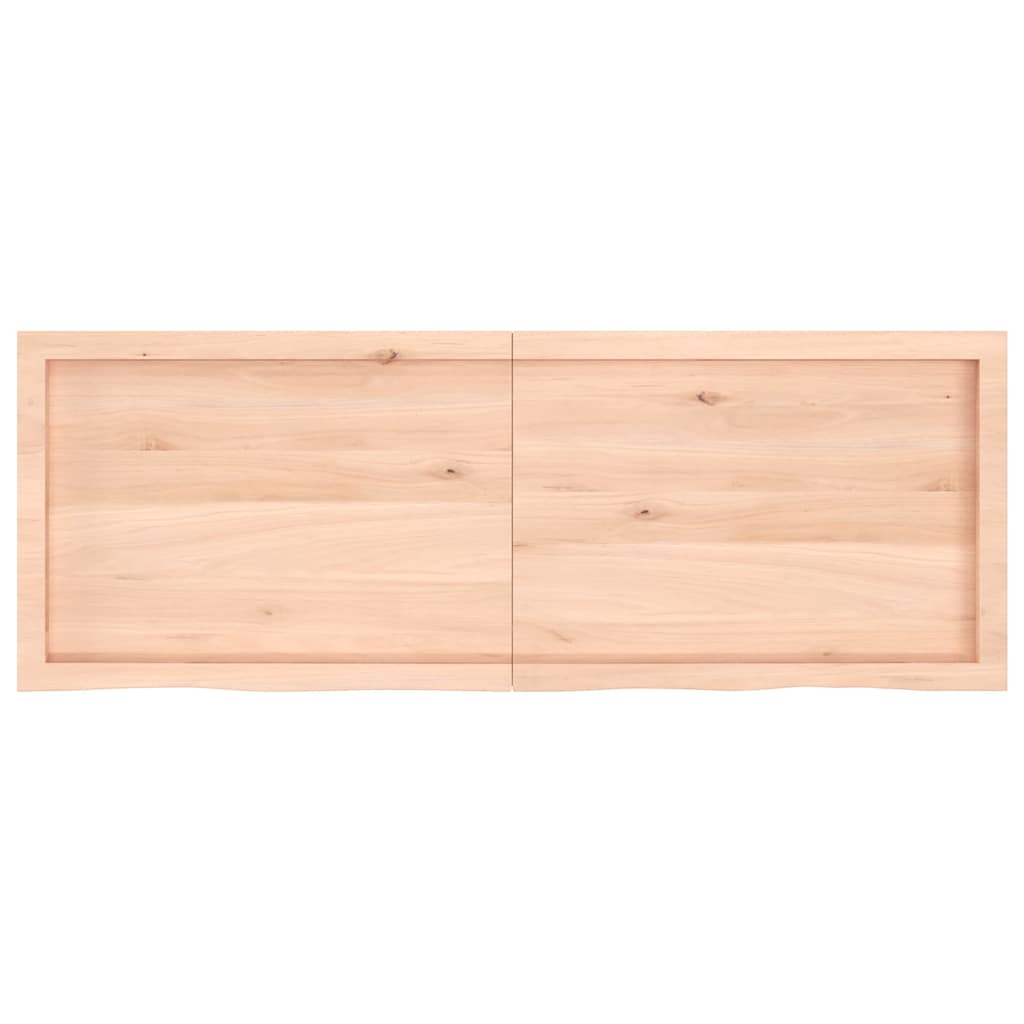Thumbnail - vidaXL Wandregal 140x50x(2-6) cm Massivholz Eiche Unbehandelt