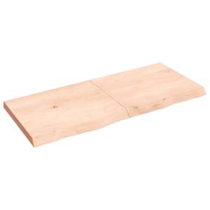 Nástěnná police 140x60x(2-6) cm neošetřené masivní dubové dřevo - obrázek 1