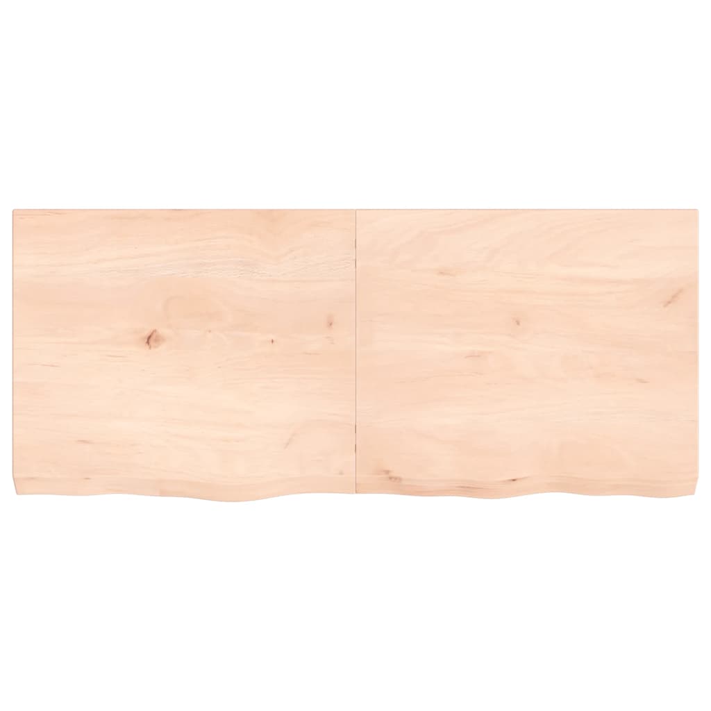 vidaXL Wandschap 140x60x(2-6) cm onbehandeld massief eikenhout afbeelding
