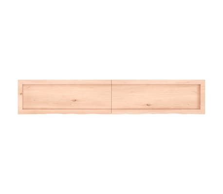 vidaXL Poliță de perete, 160x30x(2-6)cm, lemn masiv de stejar netratat