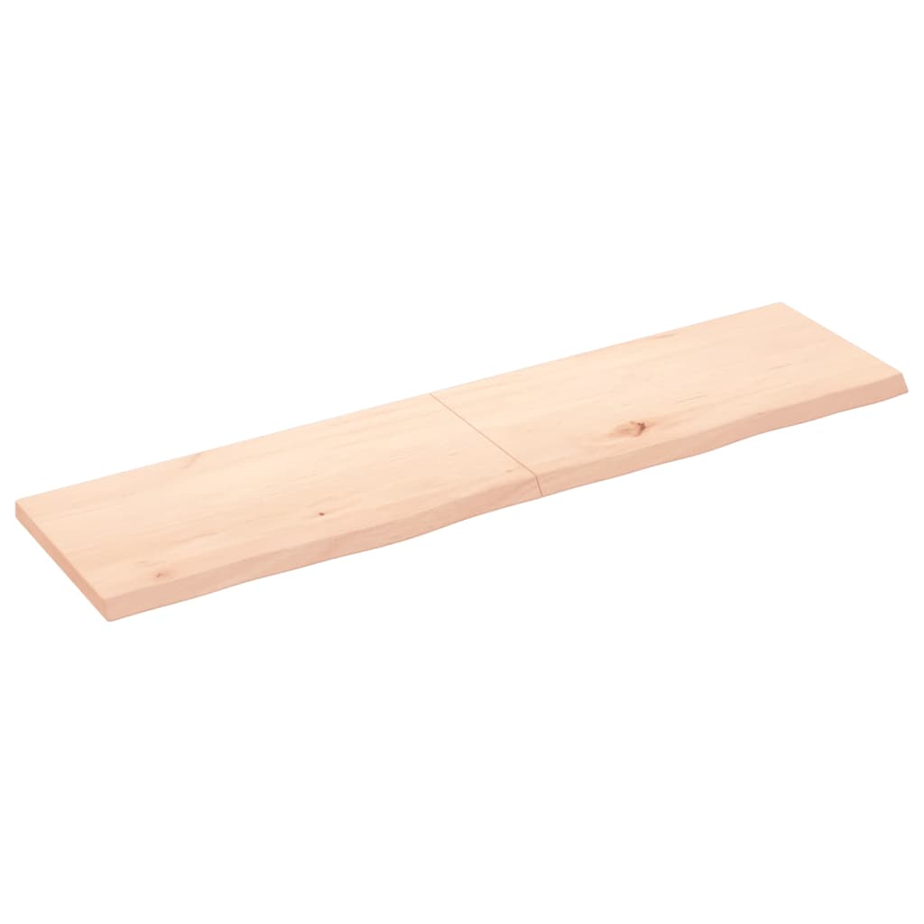 vidaXL Nástěnná police 160x40x(2-4) cm neošetřené masivní dubové dřevo