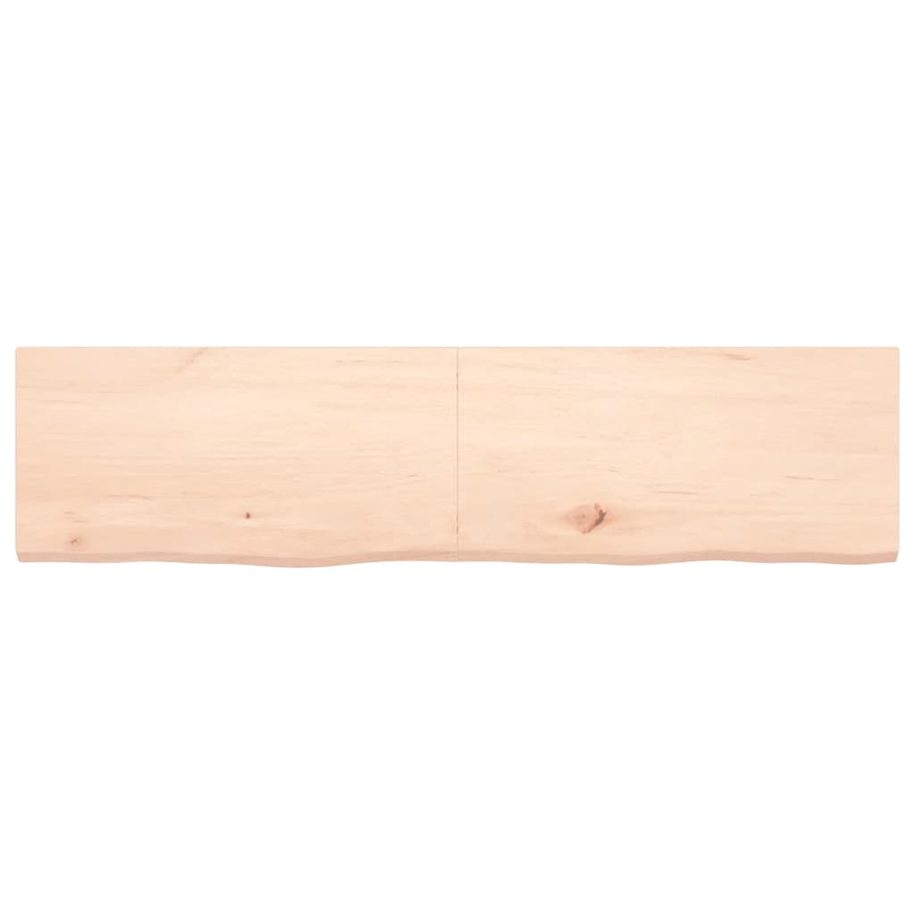vidaXL Wandschap 160x40x(2-4) cm onbehandeld massief eikenhout afbeelding