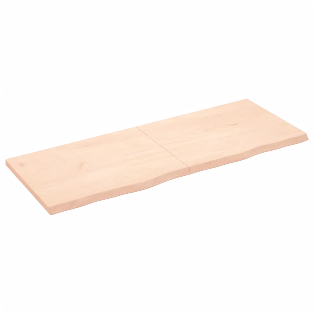 vidaXL Nástěnná police 160x60x(2-4) cm neošetřené masivní dubové dřevo