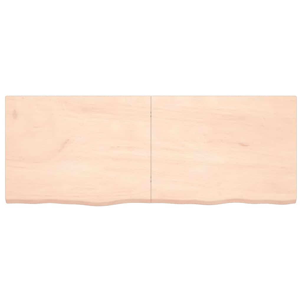 vidaXL Wandschap 160x60x(2-4) cm onbehandeld massief eikenhout afbeelding