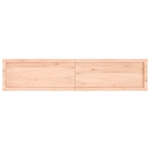 Nástěnná police 180x40x(2-6) cm neošetřené masivní dubové dřevo - obrázek 2