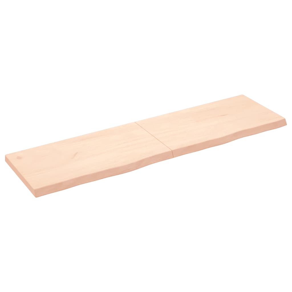 vidaXL Nástěnná police 180x50x(2-6) cm neošetřené masivní dubové dřevo