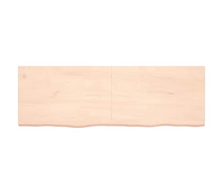 vidaXL Poliță de perete, 180x60x(2-4)cm, lemn masiv de stejar netratat