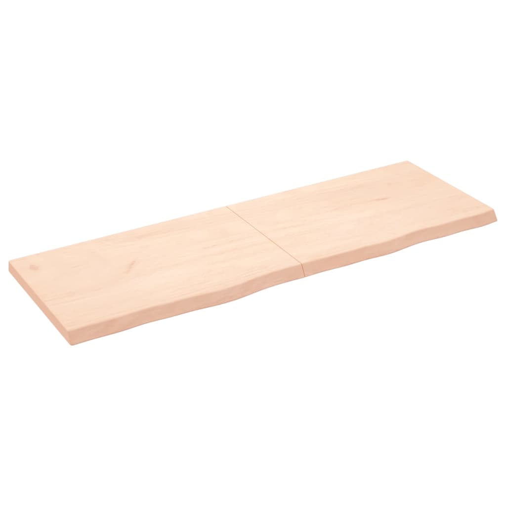 vidaXL Nástěnná police 180x60x(2-6) cm neošetřené masivní dubové dřevo