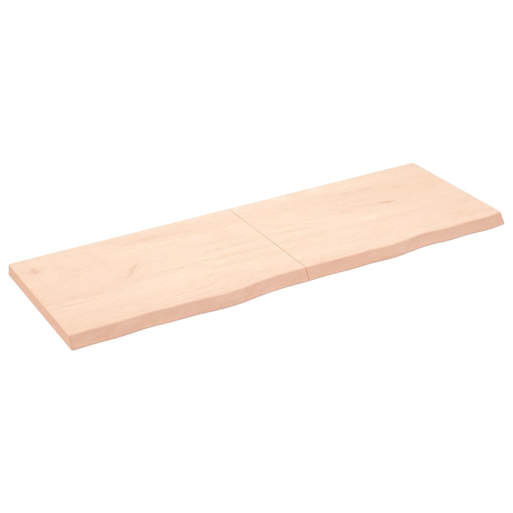 vidaXL Poliță de perete, 180x60x(2-6)cm, lemn masiv de stejar netratat