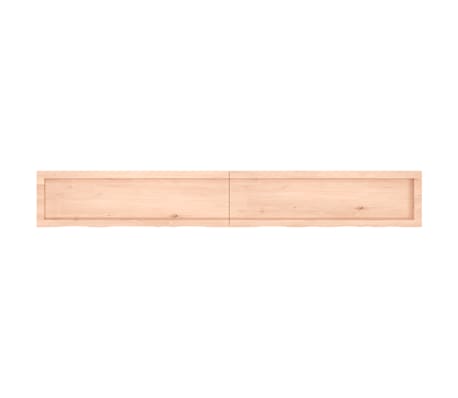 vidaXL &Eacute;tag&egrave;re murale 200x30x(2-6) cm bois de ch&ecirc;ne massif non trait&eacute;