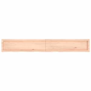 vidaXL &Eacute;tag&egrave;re murale 200x30x(2-6) cm bois de ch&ecirc;ne massif non trait&eacute;
