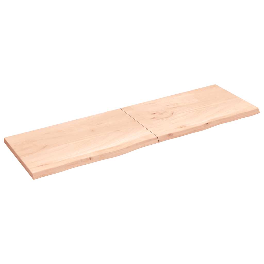 vidaXL Nástěnná police 200x60x(2-4) cm neošetřené masivní dubové dřevo