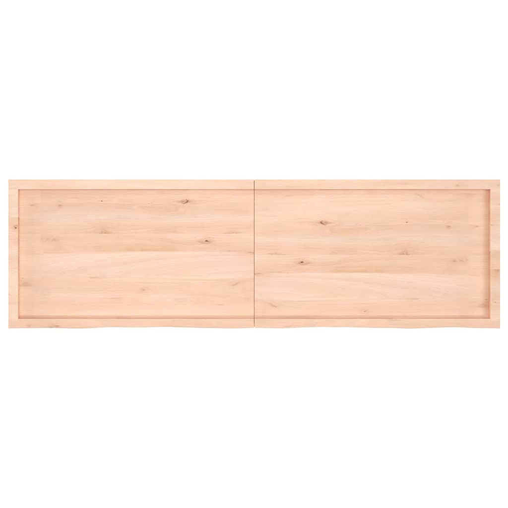 Thumbnail - vidaXL Wandregal 200x60x(2-4) cm Massivholz Eiche Unbehandelt