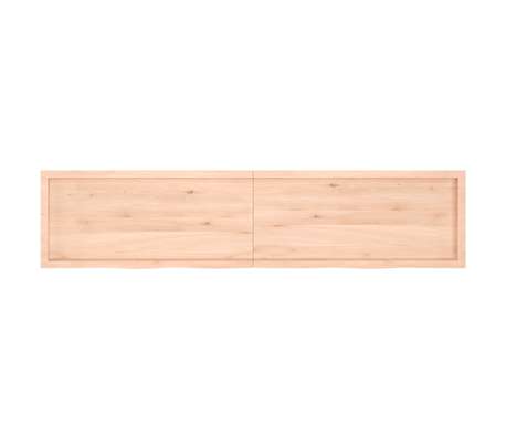 vidaXL Poliță de perete, 220x50x(2-4)cm, lemn masiv de stejar netratat