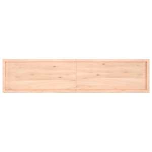 vidaXL &Eacute;tag&egrave;re murale 220x50x(2-6) cm bois de ch&ecirc;ne massif non trait&eacute;