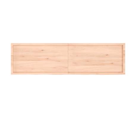 vidaXL Estante de pared madera maciza roble sin tratar 220x60x(2-4) cm