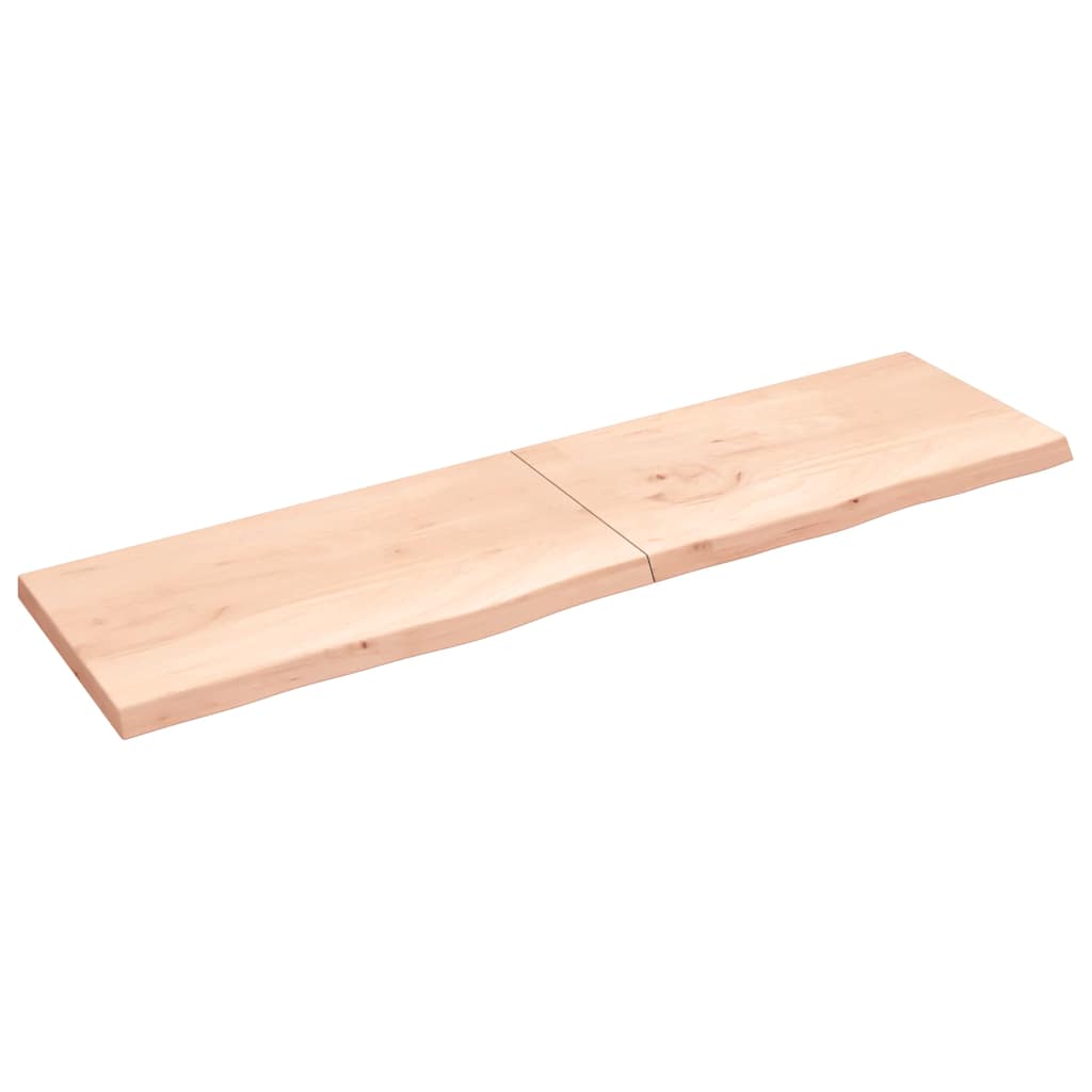 Thumbnail - vidaXL Wandregal 220x60x(2-6) cm Massivholz Eiche Unbehandelt