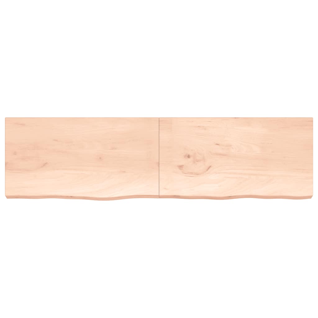Thumbnail - vidaXL Wandregal 220x60x(2-6) cm Massivholz Eiche Unbehandelt