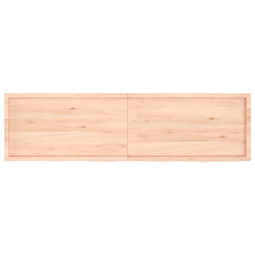 Thumbnail - vidaXL Wandregal 220x60x(2-6) cm Massivholz Eiche Unbehandelt