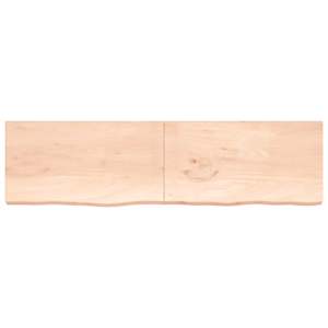 Nástěnná police 220x60x(2-6) cm neošetřené masivní dubové dřevo - obrázek 3