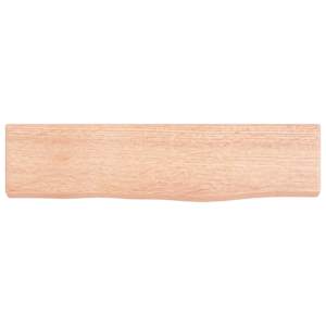 Nástěnná police světle hnědá 40x10x2 cm ošetřený masivní dub - obrázek 4
