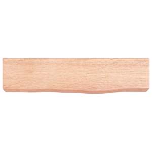 Nástěnná police světle hnědá 40x10x6 cm ošetřený masivní dub - obrázek 4