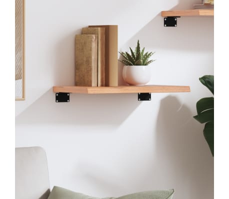 vidaXL Wandschap 40x20x2 cm behandeld massief eikenhout lichtbruin
