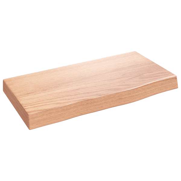 vidaXL seinariiul, helepruun, 40x20x4 cm, t&ouml;&ouml;deldud tammepuit