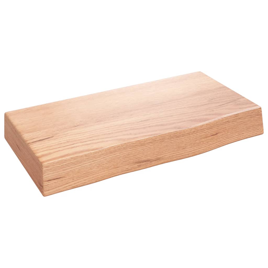 vidaXL Nástěnná police světle hnědá 40x20x6 cm ošetřený masivní dub