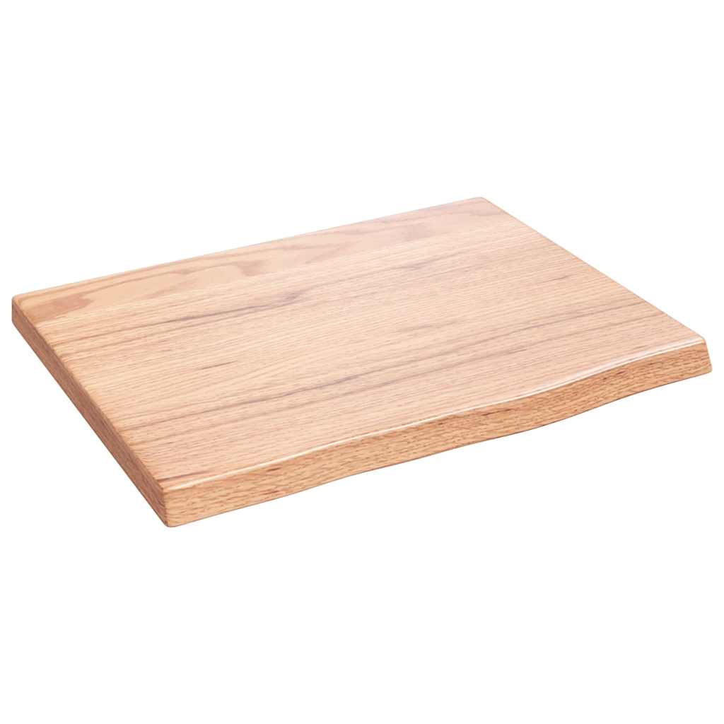 vidaXL Nástěnná police světle hnědá 40x30x2 cm ošetřený masivní dub