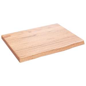 Nástěnná police světle hnědá 40x30x2 cm ošetřený masivní dub - obrázek 2