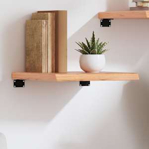 Stenska polica svetlo rjava 40x40x(2-4) cm trdna hrastovina