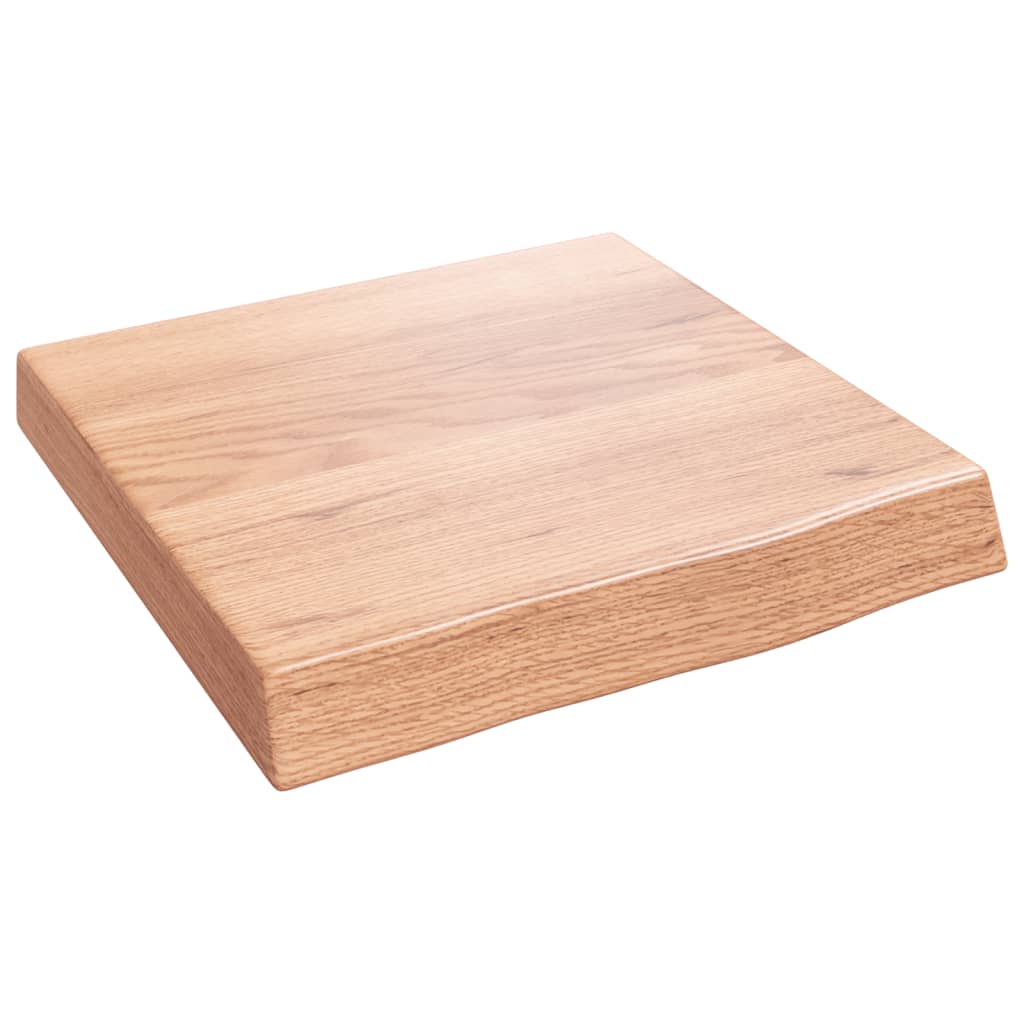 vidaXL Nástěnná police světle hnědá 40x40x(2-6)cm ošetřený masivní dub