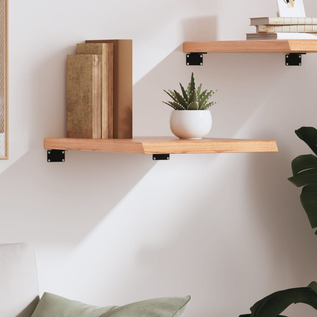 vidaXL Seinähylly vaaleanruskea 40x60x(2-4) cm käsitelty täystammi