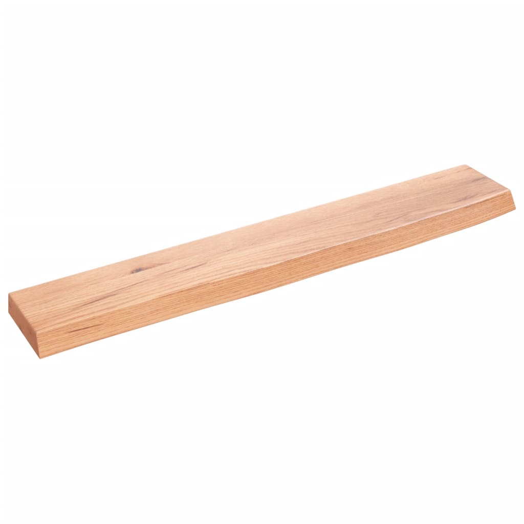 vidaXL Nástěnná police světle hnědá 60x10x2 cm ošetřený masivní dub