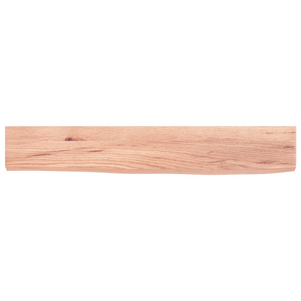 vidaXL Wandschap 60x10x2 cm behandeld massief eikenhout lichtbruin, foto 4